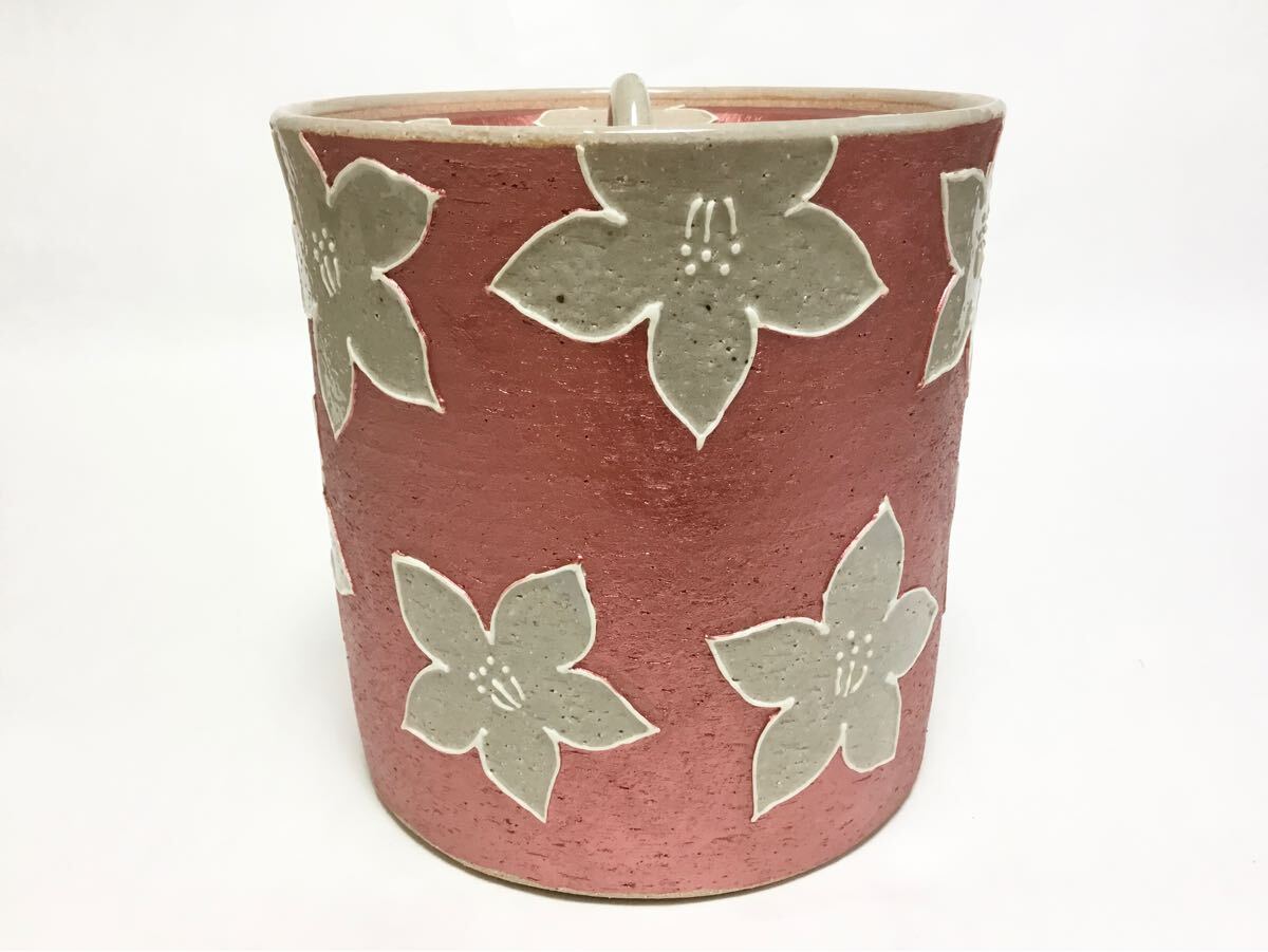 水指 唐津 利左エ門 パールレッド 茶道具 新品 水指 唐津 利左エ門 パールレッド 茶道具 新品