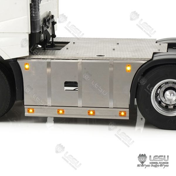 ■新品■LESU メタルサイドスカートプレートライトツールボックス タミヤ 1/14 RC トラクター トラック モ S22d5708610082