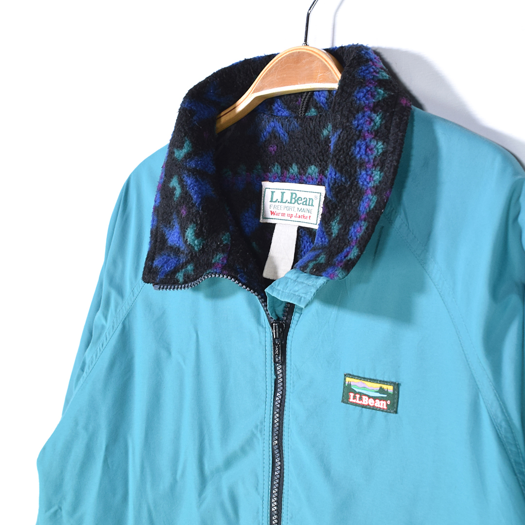 80s L L BEAN ウォームアップジャケット ヴィンテージ 総柄 80s L L BEAN ウォームアップジャケット ヴィンテージ 総柄