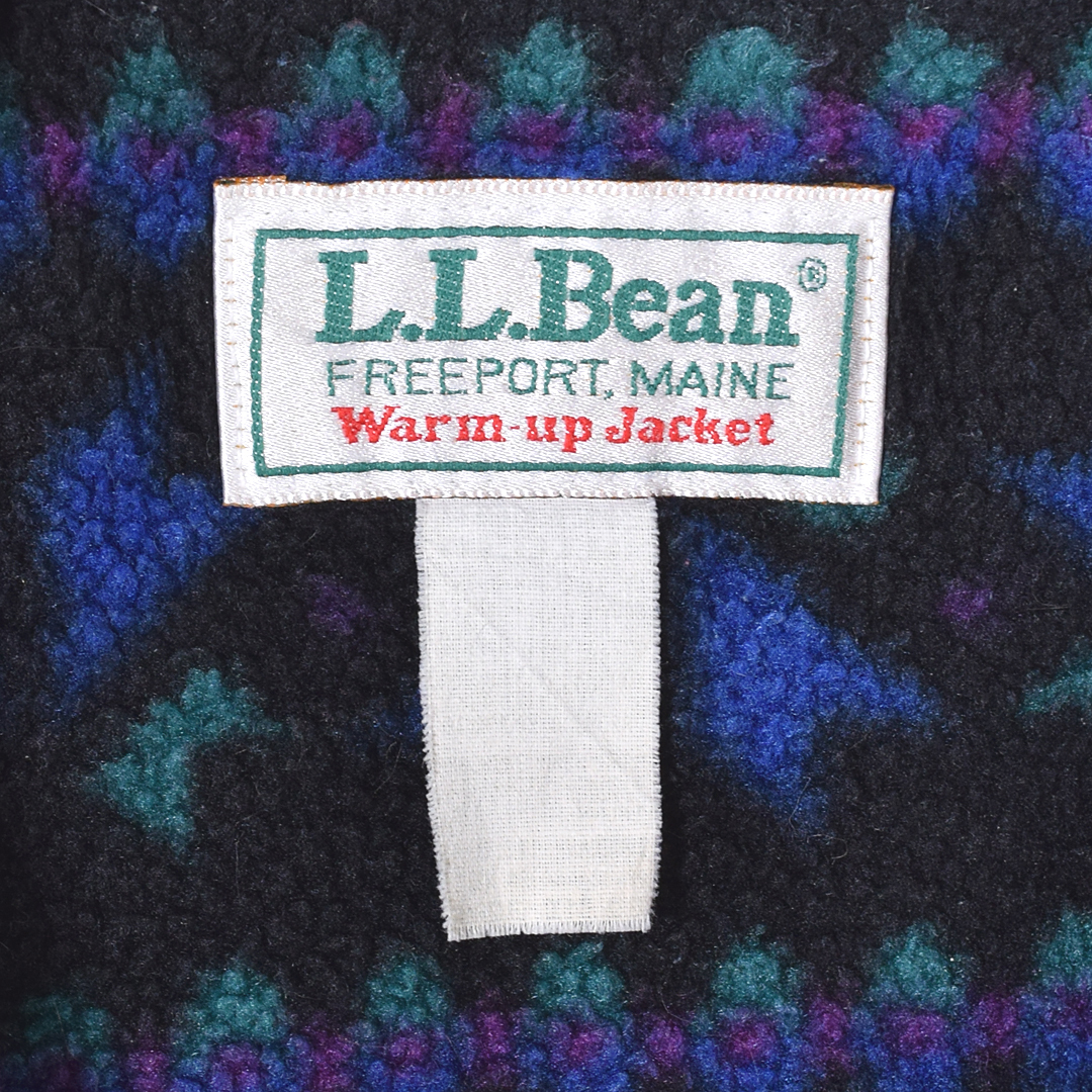 80s L L BEAN ウォームアップジャケット ヴィンテージ 総柄 80s L L BEAN ウォームアップジャケット ヴィンテージ 総柄