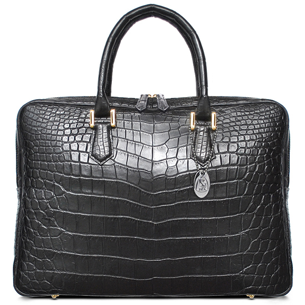 【エキゾチックレザー処分特価】【送料込み】【限定】【新品】【税込み】本クロコダイル★JRA認定★日本製★ビジネストートバッグ Lサイズ_画像8