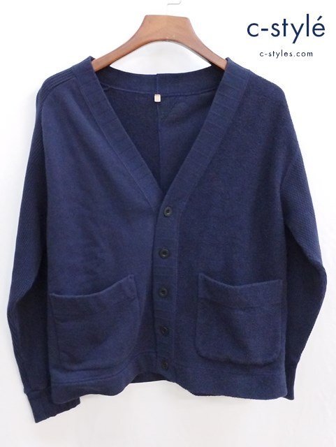 J701b [秋冬][人気] Nigel Cabourn ナイジェルケーボン カーディガン 6 ネイビー 8048-08-20000 コットン100% | アウター G