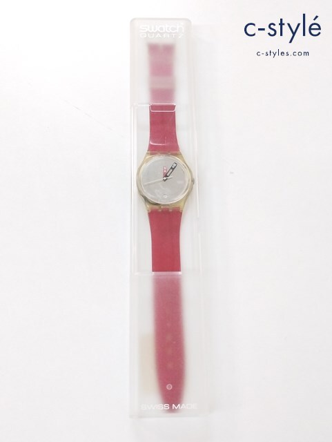 U322 [人気] Swatch スウォッチ 腕時計 クォーツ MOMA Red GZ406 シルバー | U★