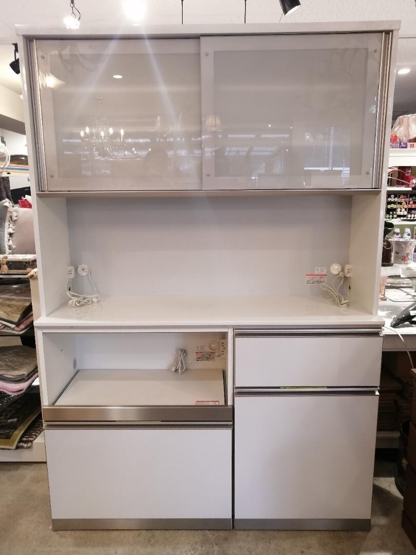 【定価18万】 綾野製作所 AYANO キッチンボード 食器棚 オールブルモーション ホワイト キッチン収納