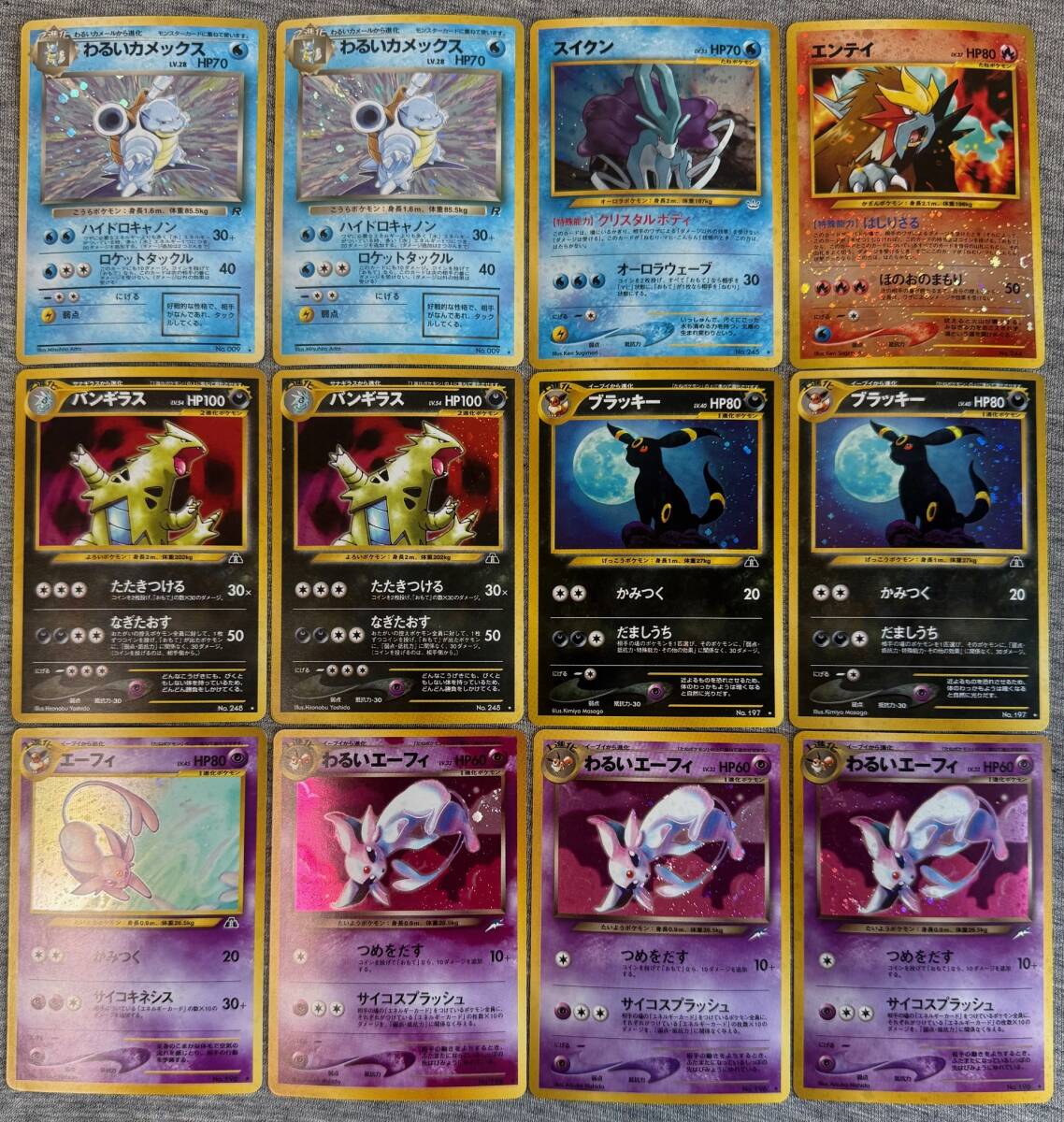 ポケモンカード 12枚 わるいカメックス スイクン エンティ ポケモンカード 12枚 わるいカメックス スイクン エンティ