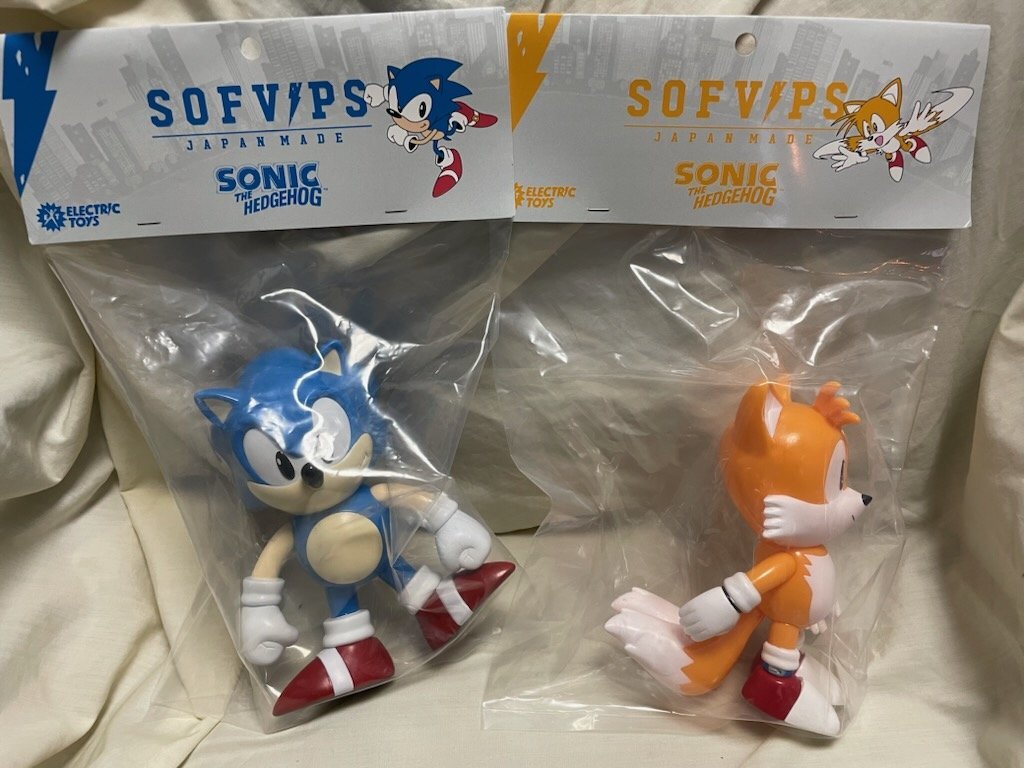 ◎ SEGA セガ ELECTRICTOYS エレクトリックトイズ SOFVIPS SONIC THE HEDGEHOG ソニック テイルス 2個セット フィギュア ソフビ