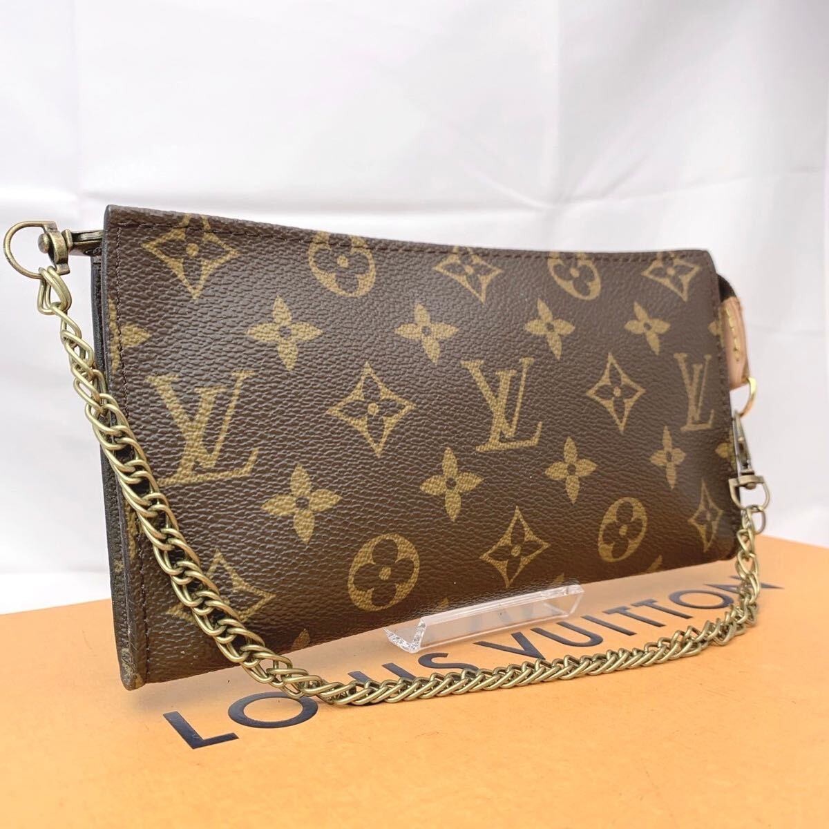 t990 LOUIS VUITTON ルイヴィトン モノグラム ポーチ ショルダー バケット付属ポーチ ポシェット シリアルナンバーAR1915