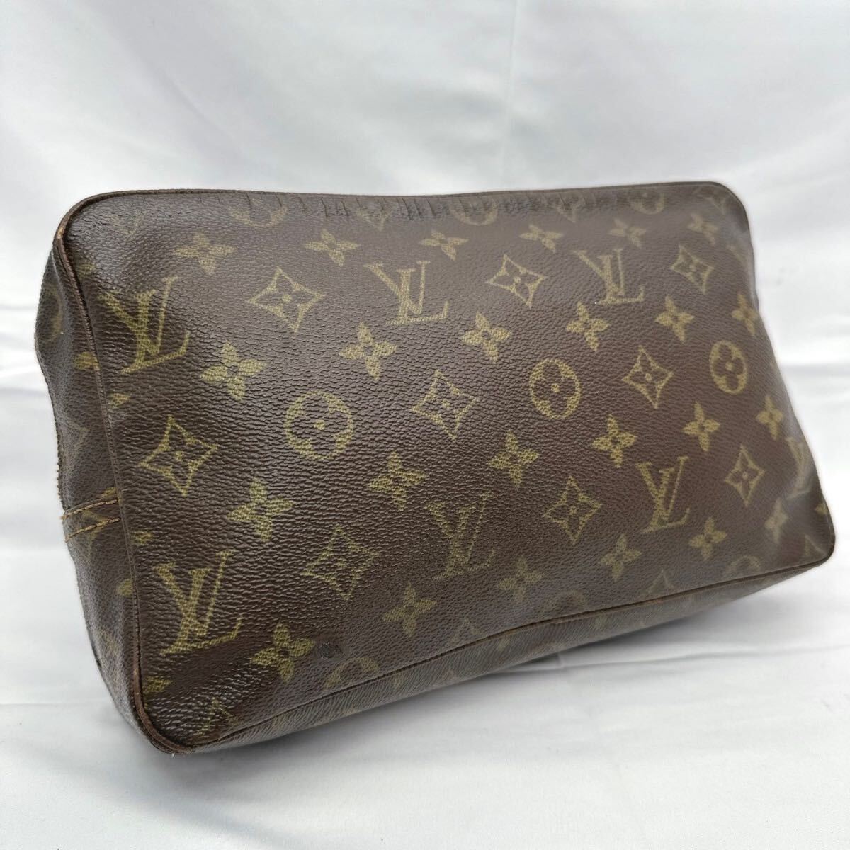 s26 1円 LOUIS VUITTON ルイヴィトン モノグラム トゥルーストワレット 28 ポーチ M47522 正規品 布タグ