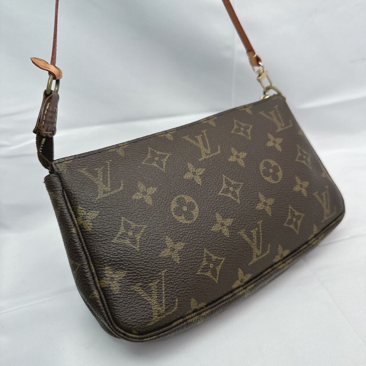 s44 1円 LOUIS VUITTON ルイヴィトン アクセソワール M40712 ポーチ ショルダー ハンドバッグ モノグラム シリアル VI1000
