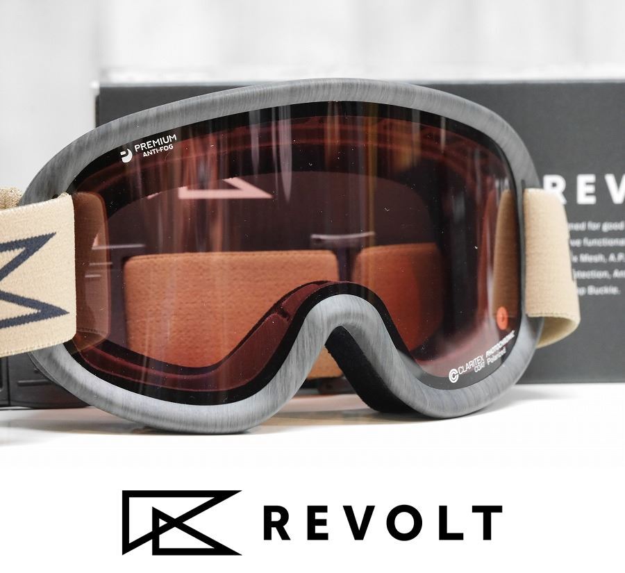 【新品】25 REVOLT SUPER LIGHT FRAME 偏光 調光レンズ - Black Wood - Pink Polarized Photochromic 正規品 ゴーグル ジャパンフィット