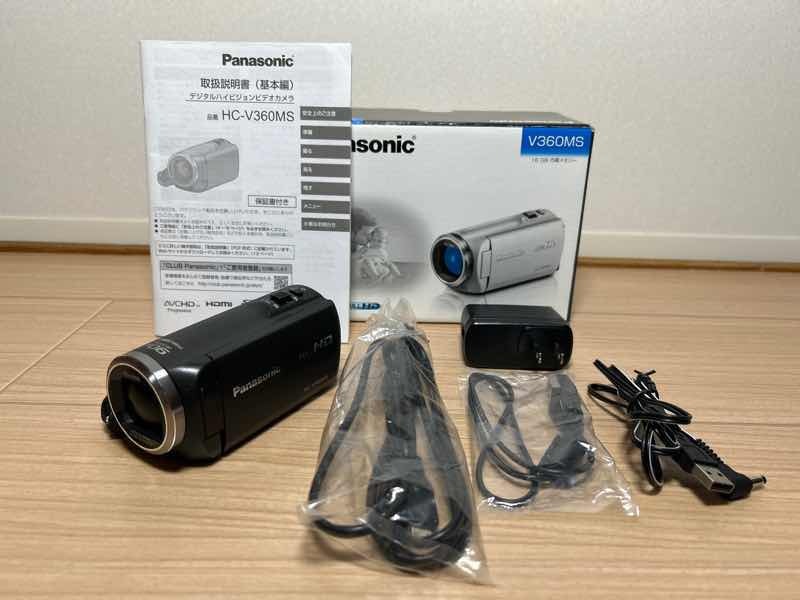 防湿庫保管 美品パナソニックHC-V360MS-K ブラック Panasonic 元