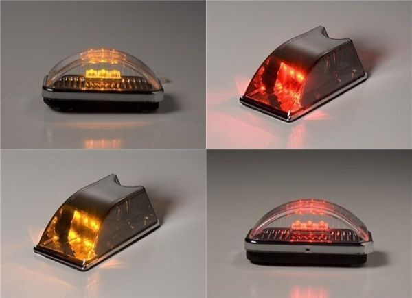 【元祖/クローム】ハマーH2 クリスタル LED ルーフ マーカー ライト ランプ 10個(gè) セット 10PC フロント バック リア ゲート ドア H2 テール