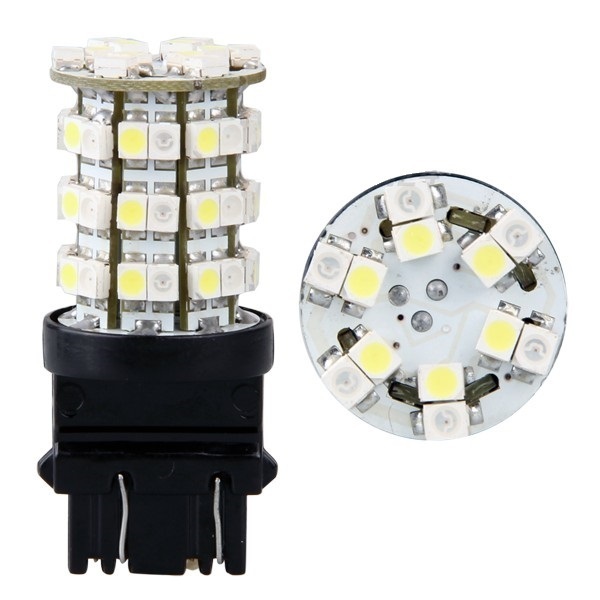 【2個セット/ホワイト&レッド/2色】汎用 3156 3157 LEDバルブ 60連 60SMD 60 LED テール バック マーカー ハマー シボレー エスカレード