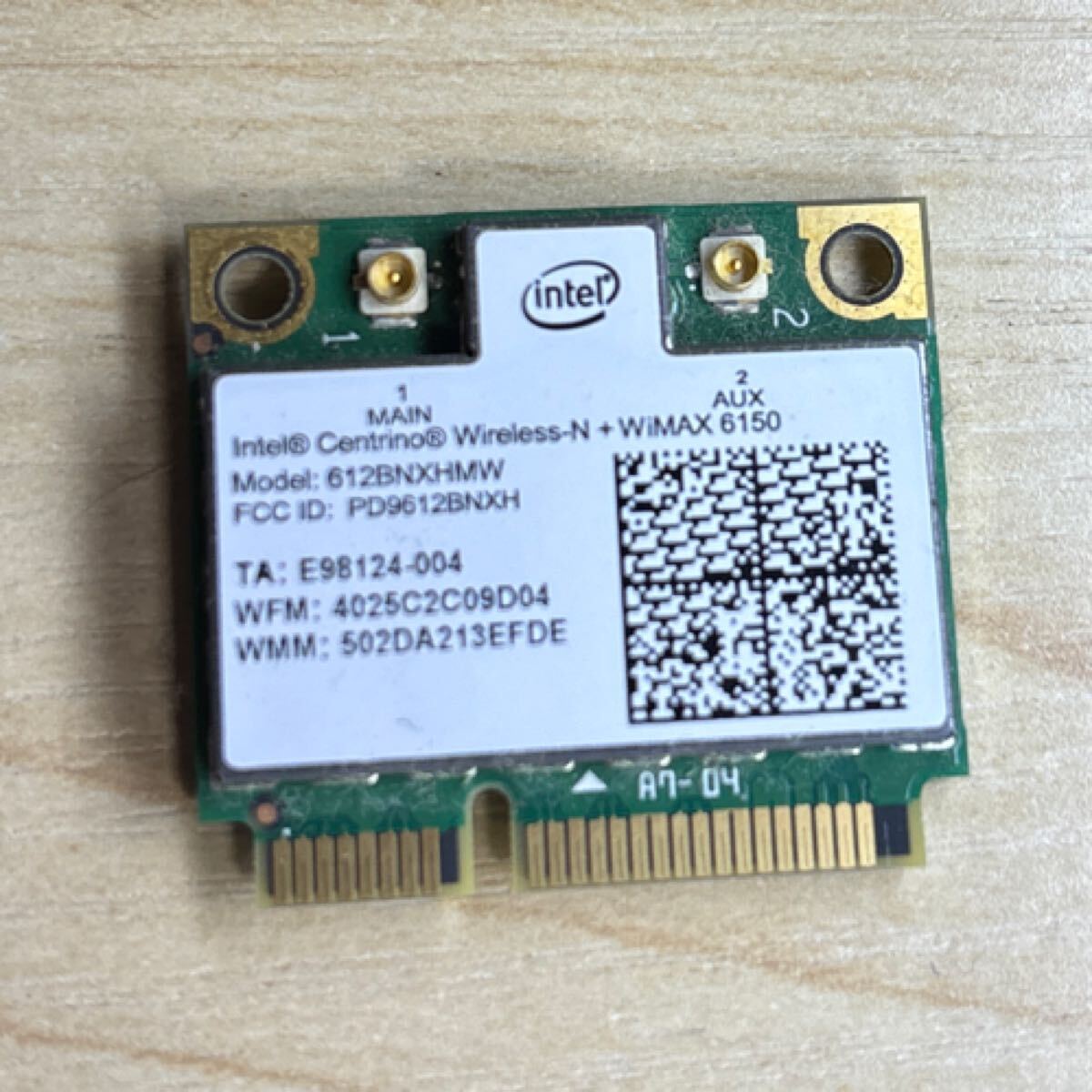 インテル 無線LAN カード Centrino Wireless-N+WiMAX 6150 miniPCIeカード　通電確認済_画像1