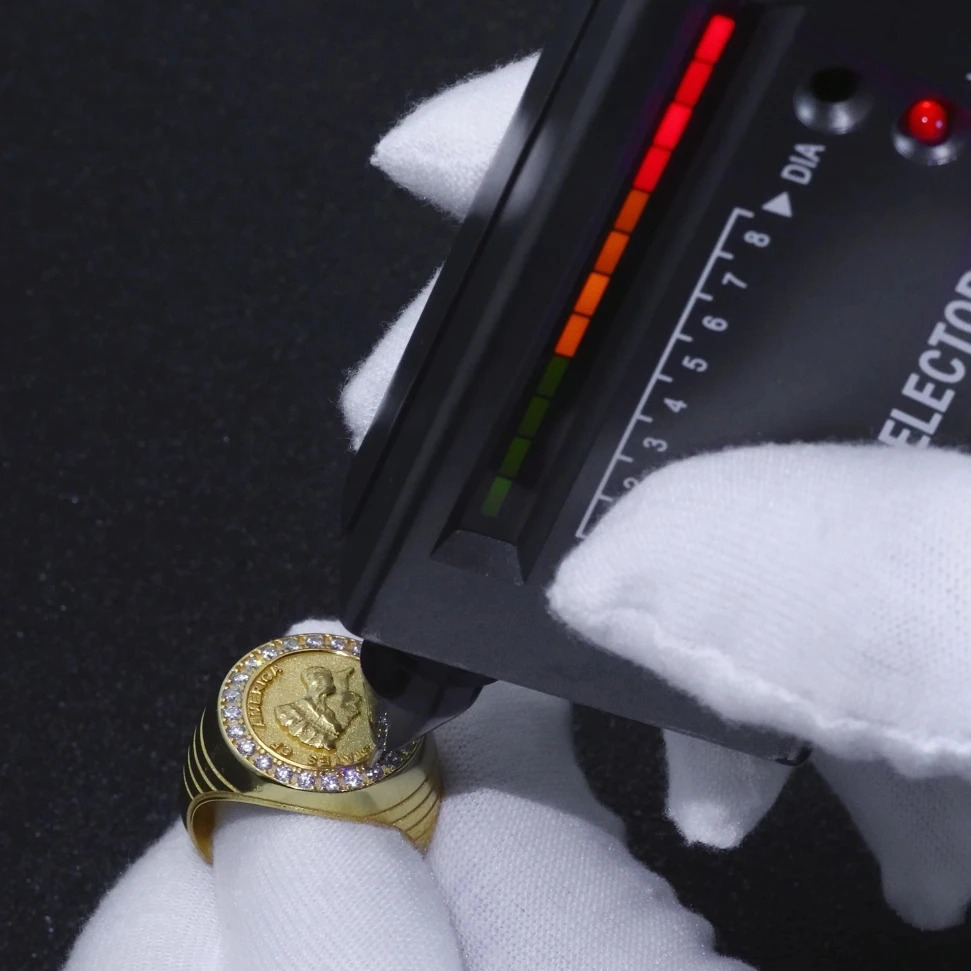 指輪 リング ダイヤモンド ビンテージ ゴールド シルバー メンズ リアル 18K プレート 象眼細工 モイサナイト シングル しっぽ