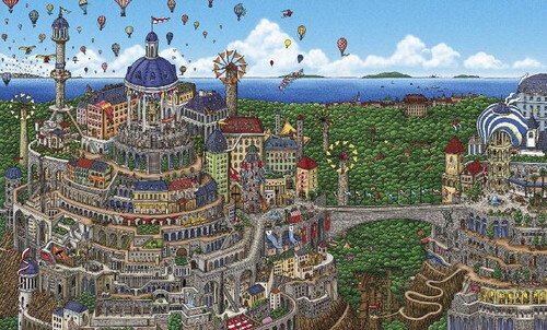ジグソーパズル 1000ピース 迷路探偵ピエール 南のお城 50×75cm 10-1444　送料無料