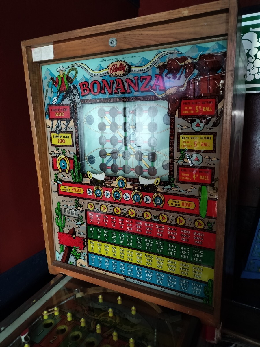Bally BONANZA ピンボールマシン ビンゴマシン アメリカン Bally BONANZA ピンボールマシン ビンゴマシン アメリカン