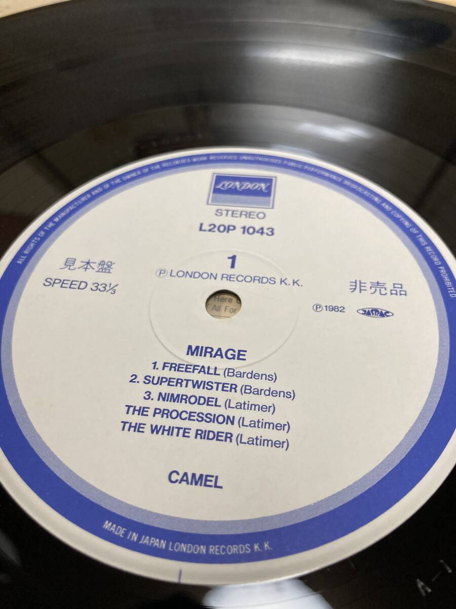 美盤 キャメル CAMEL/蜃気楼 MIRAGE 帯付き LP レコード L20P 1043