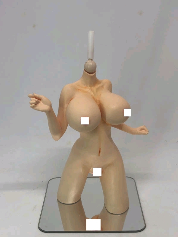 1/6 ドール用 ヘッドスタンド ・ トルソー ボディ 半身（ヌードトルソー） / 白肌 （ホワイティ、セミホワイト）肌