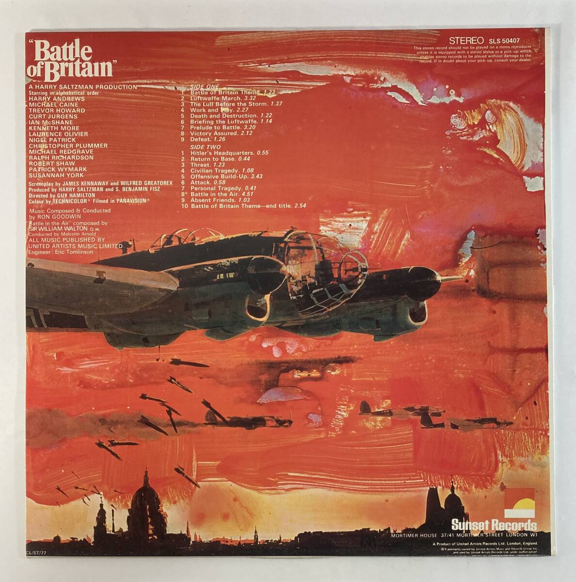 空軍大戦略 (1969) ロン・グッドウィン 英盤LP SUNSET SLS 50407 STEREO_画像2