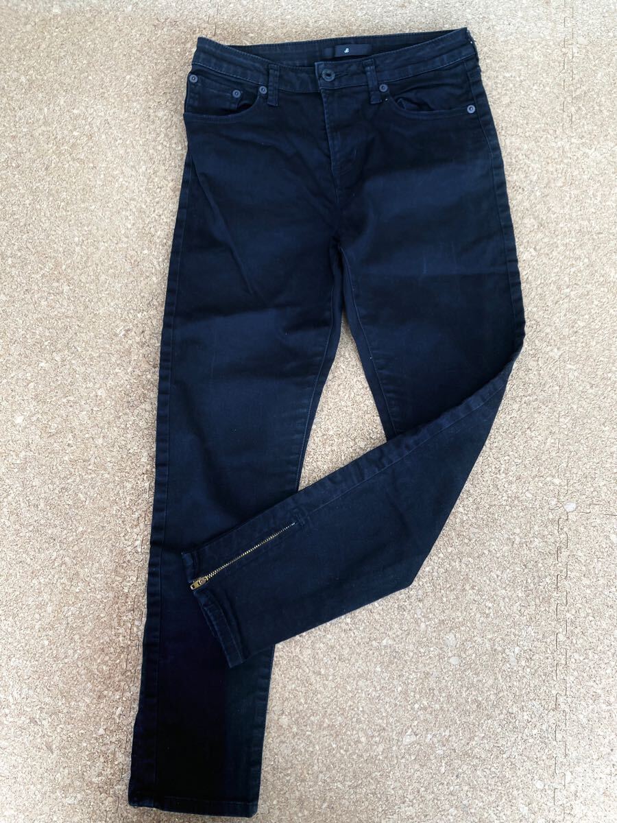 A☆美品☆Johnbull ジョンブル☆レディース スキニー パンツ Sサイズ 日本製 綿パン チノパン 黒 ブラック レギパン ズボン ストレッチ