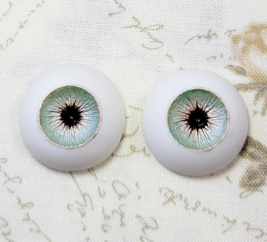 EggMoonビスクアイ 約20.5mm グリーン×ブロンズ