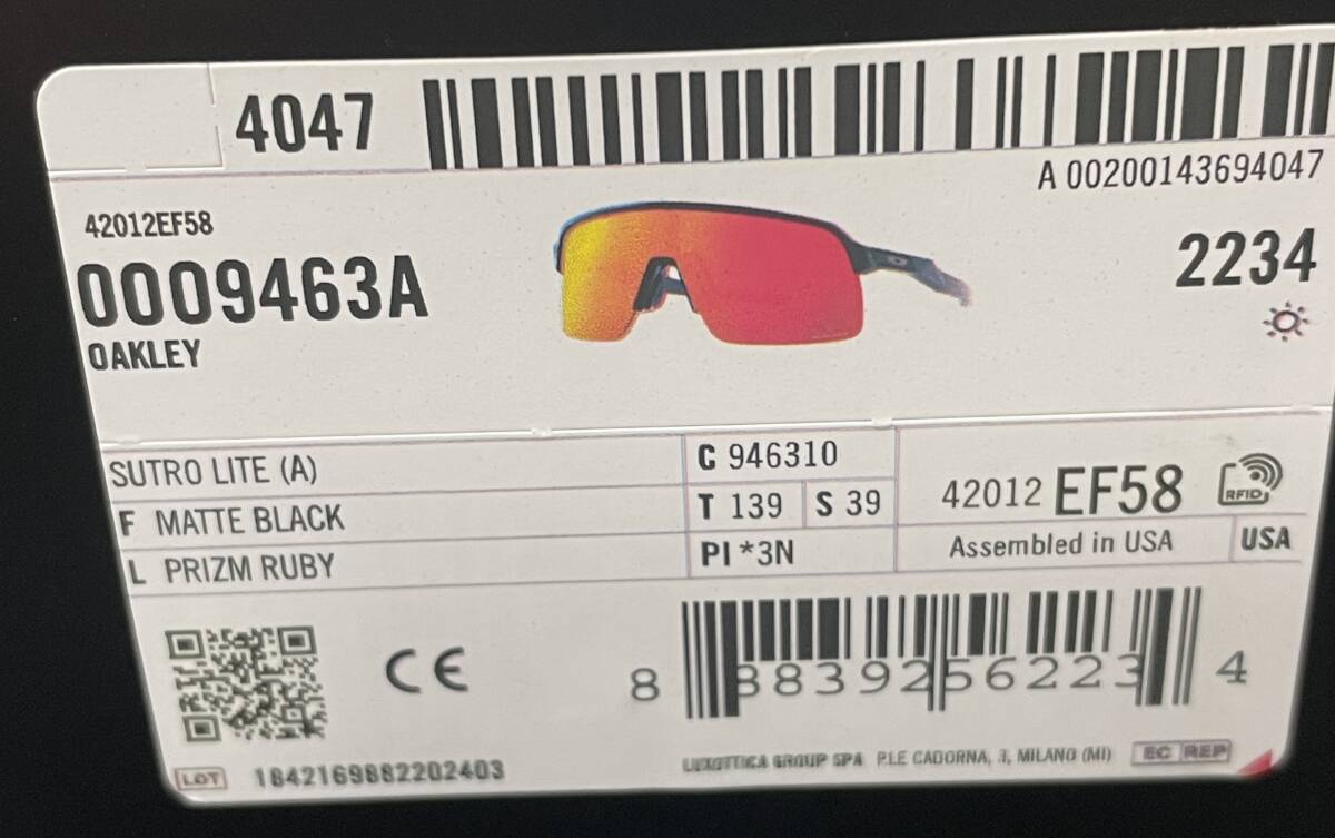 サングラス OO9463A メンズ MATTE BLACK 新品