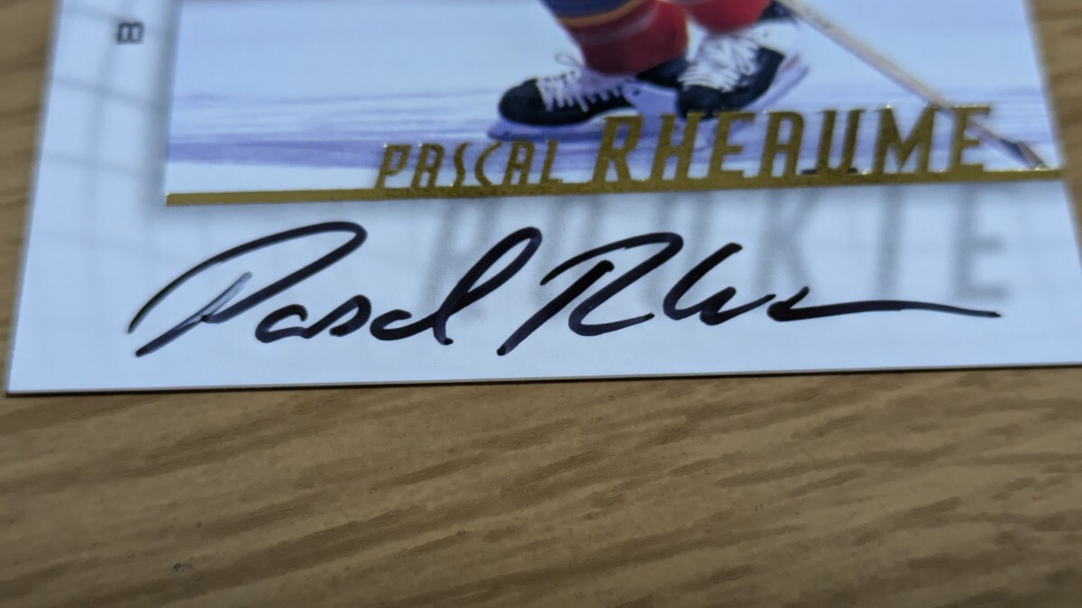 Pascal Rheaume 直筆サインカード　ニュージャージー?デビルズ　スタンレーカップ獲得　NHLセンター
