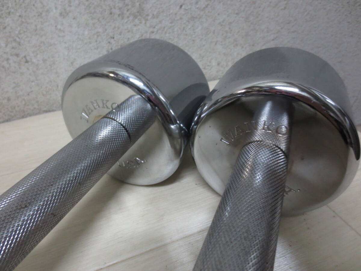 ivanko 9kg クロームダンベル 回転式 IVANKO クロームダンベル 回転式 9kg×2 ペア 計18kg イヴァンコ