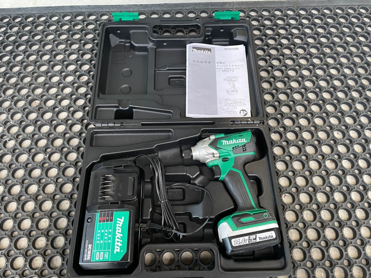 makita マキタ 充電式インパクトドライバ 14.4V 充電器 バッテリー付き ジャンク コードレス