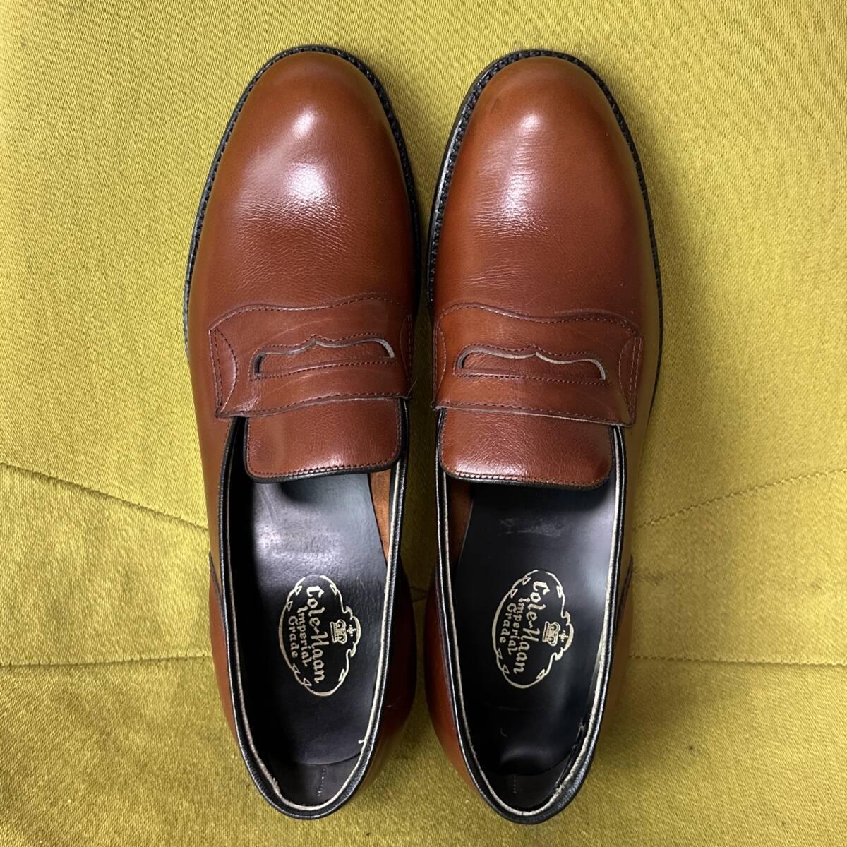未使用 COLE HAAN IMPERIAL 60s Vクリート コインローファー 8.5 B USA制 25.5 26.0相當 デッドストック ビンテージ レザーシューズ