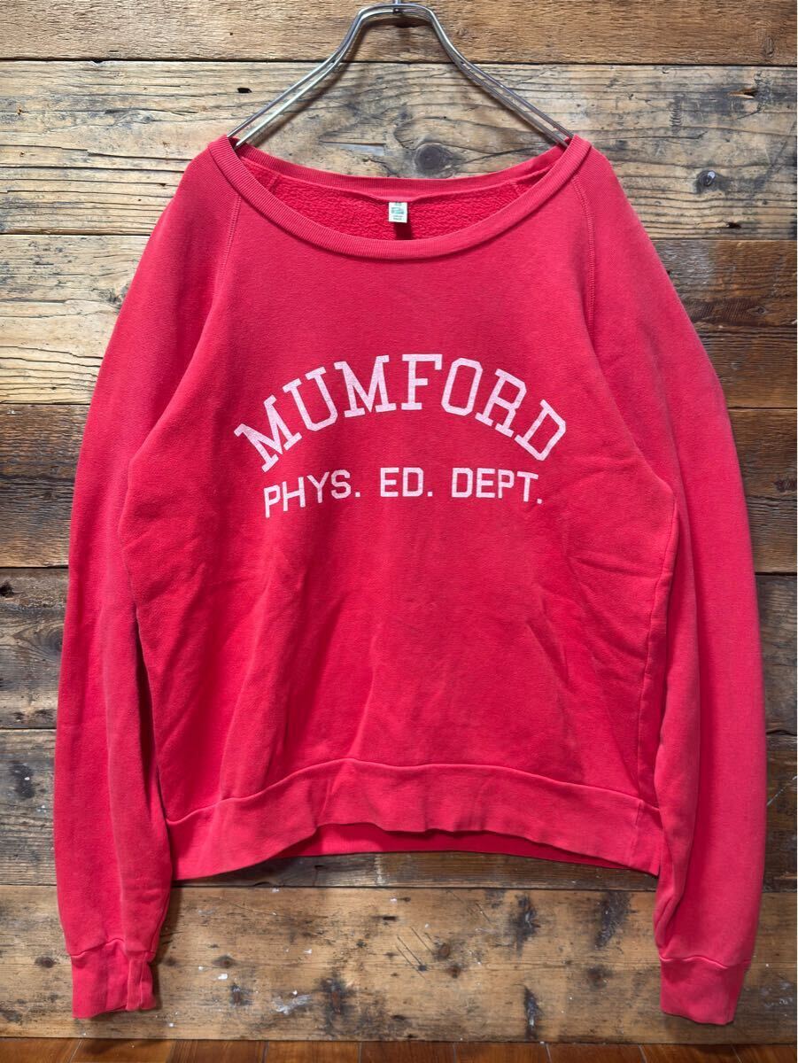 Upsetter UNION MADE　スウェット　size:40　レッド　/　VINTAGE SWEAT　ヴィンテージ　OLD オールド　MUMFORD ラグラン　赤　RED