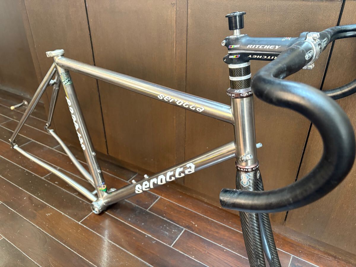 SEROTTA セロッタ チタン ロードバイク チタンフレーム レア品 BB ヘッド小物 ステム ハンドル付き Made in USA