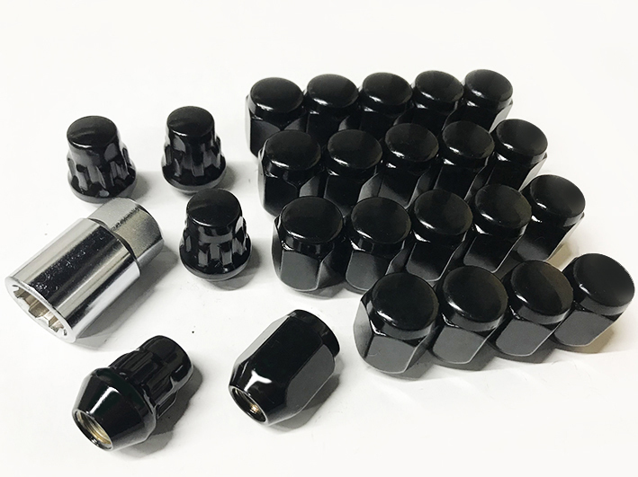 日本制 協(xié)永 ロックナットセット 21HEX 6H M12XP1.5 60°テーパー座 ブラック/ 6穴用 トヨタ ハイラックス 0624B