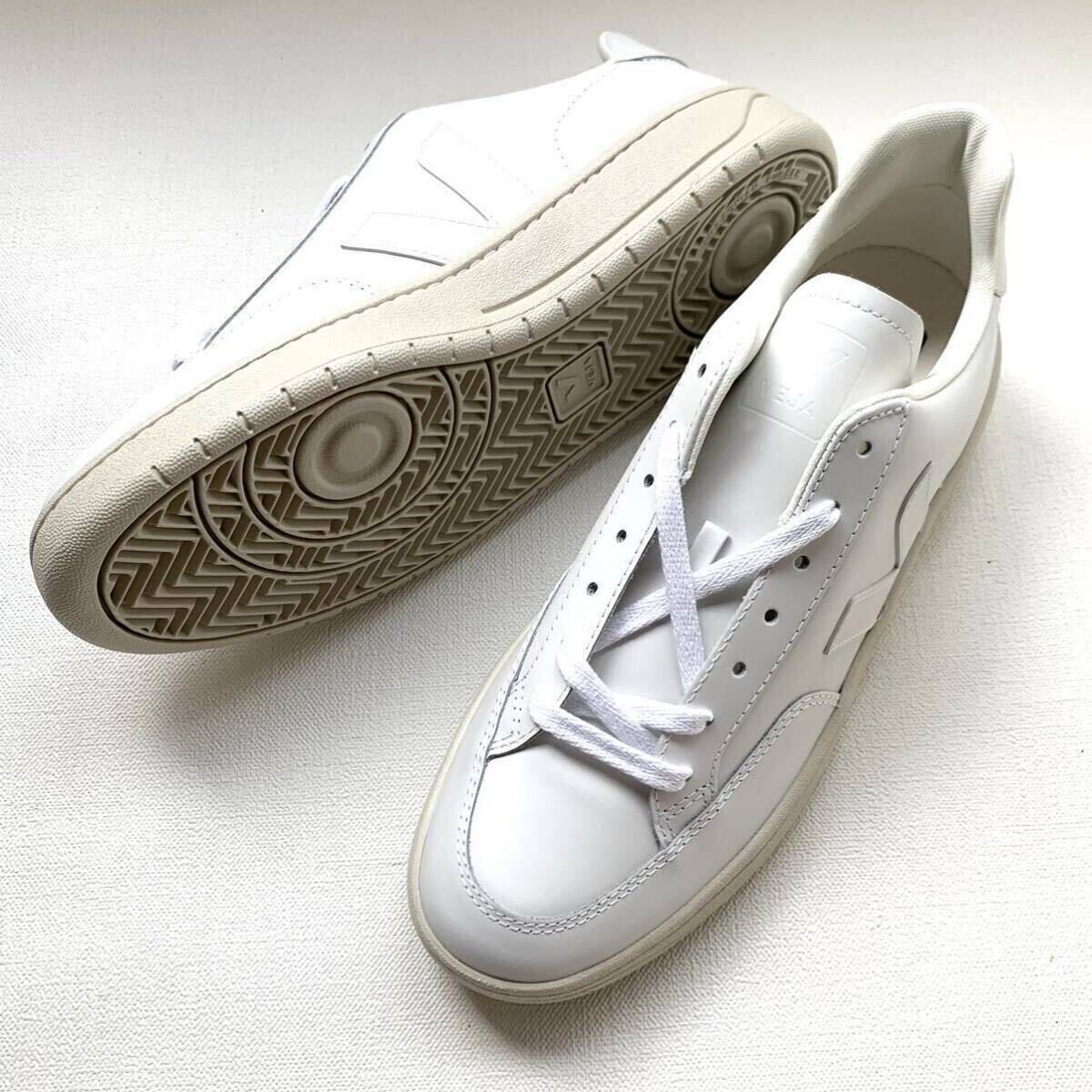!_ новый товар VEJAvejaV-12 Leather кожа спортивные туфли 42 мужской белый белый EXTRA WHITE 27. стандартный V12