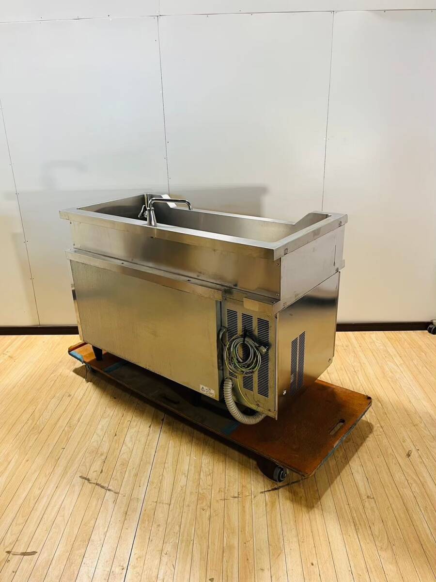 ☆ホシザキ/業(yè)務用船形シンク付きコールドテーブル/RW-120SNC-T/2017年制/145L/100V/幅1200奧600高850mm/動作確認済/愛知県～