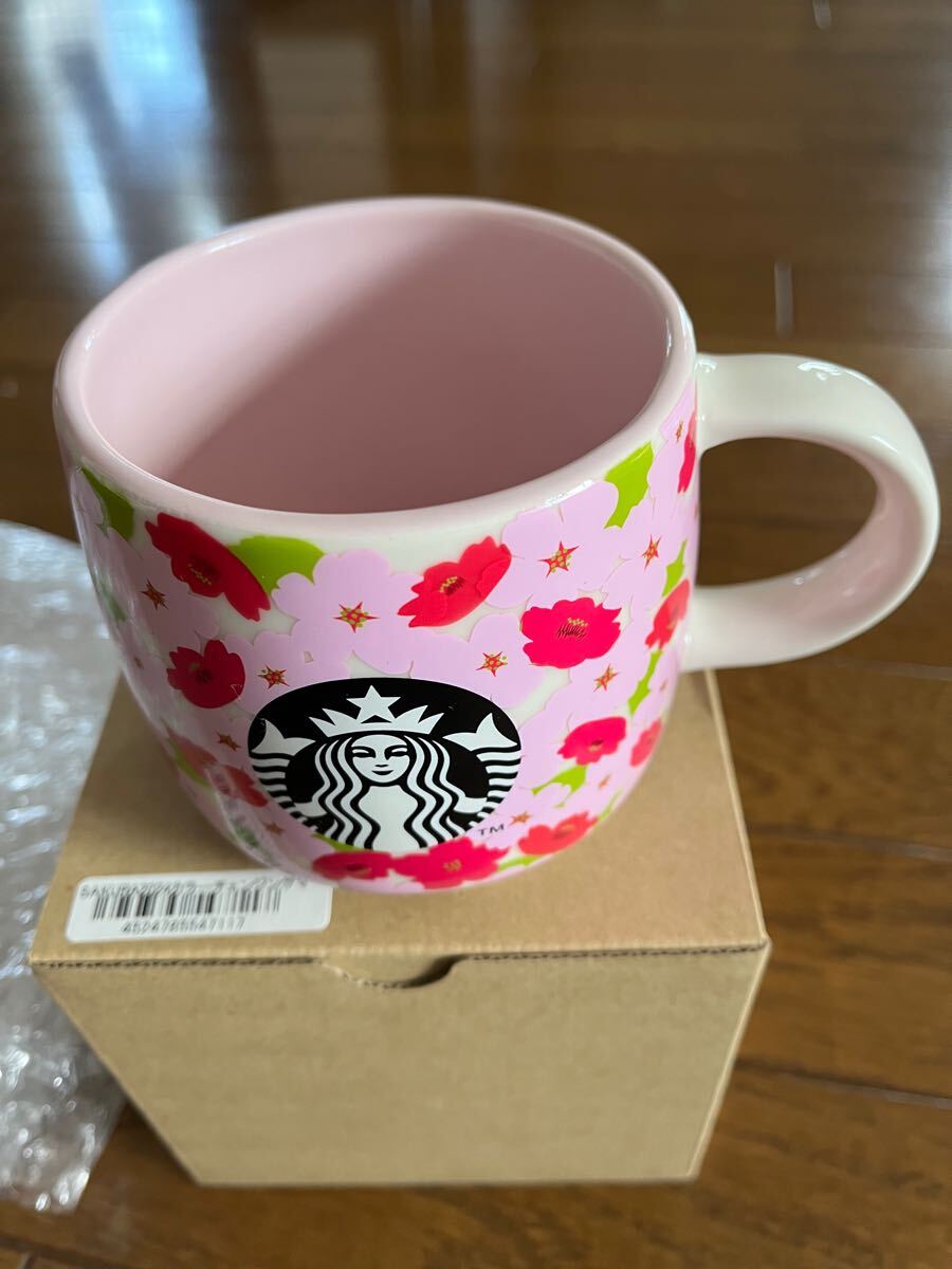 スターバックス福袋2025カラーチェンジマグカップピンク花柄桜 スターバックス福袋2025カラーチェンジマグカップピンク花柄桜