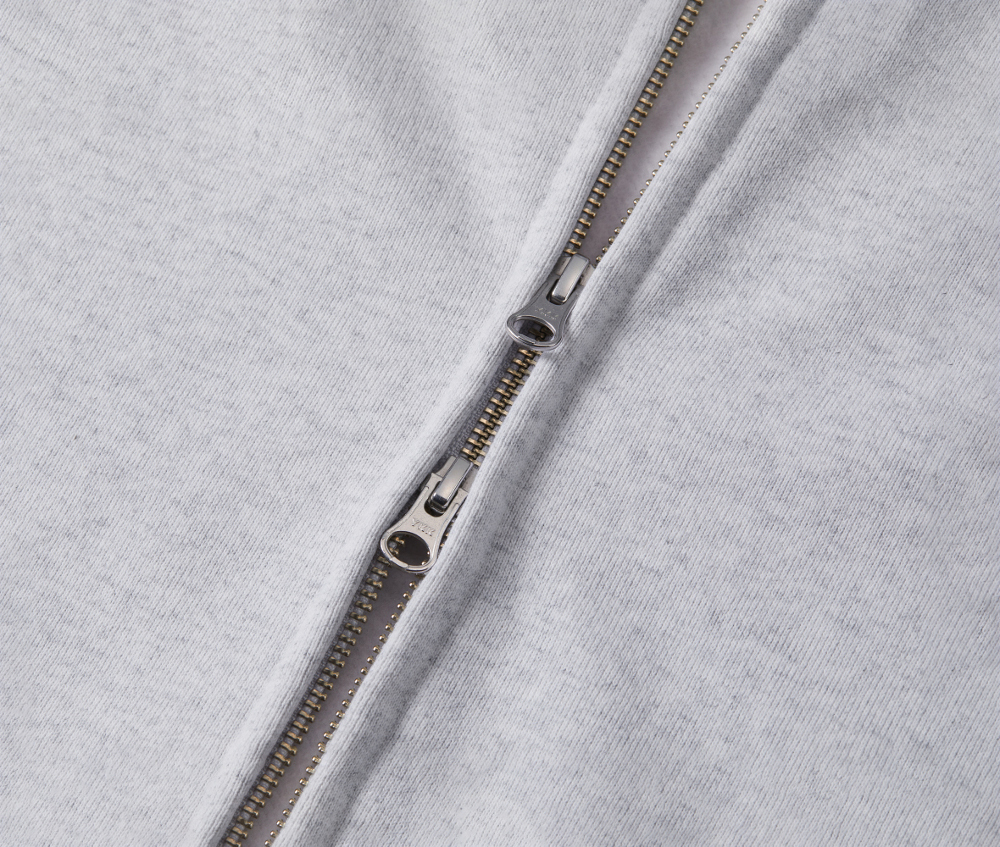 【訳有】 579701 アッシュ XXL パーカー ジップアップ 裏起毛 15オンス 極厚 厚手 肉厚 フルジップ スウェット ユナイテッドアスレ_画像7