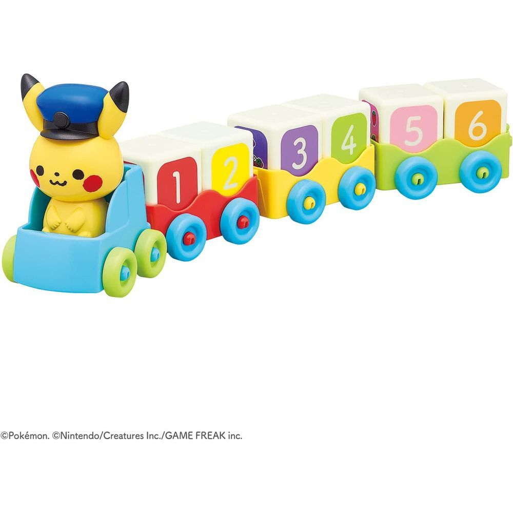 ローヤル モンポケ つみきのでんしゃ 木製おもちゃ 電車 ピカチュウ ポケモン お勉強 6072 10ヶ月以上 ベビートイ