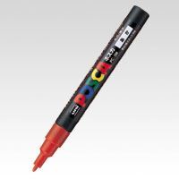 （まとめ買い）三菱鉛筆 ポスカ PC-3M 赤 15 PC3M.15 00023588 〔10本セット〕_画像1