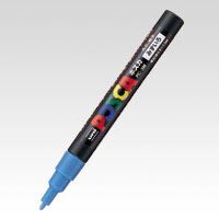 メール便発送 三菱鉛筆 ポスカ PC-3M 水色 8 PC3M.8 00023598_画像1