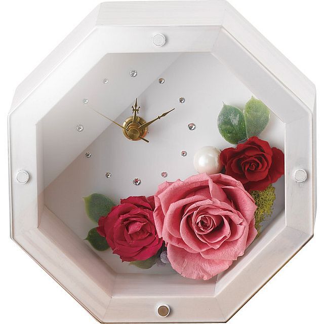 ( подарок )MOLY античный белый ( консервированный цветок ) розовый 