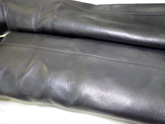 シャネル カバーロングブーツ size３４ 1/2（22-22.5cm相當(dāng)） ブラック レザー ヒール8cm■CHANEL ロングブーツ レディース
