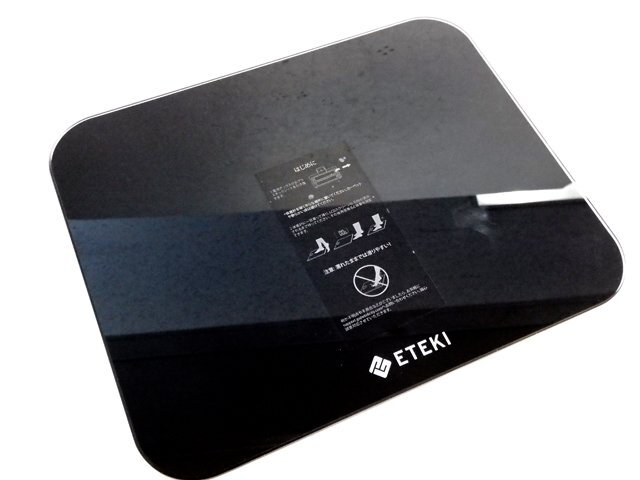 ETEKI デジタル體重計(jì) ヘルスメーター 電源自動(dòng)オン EB4010J ブラック