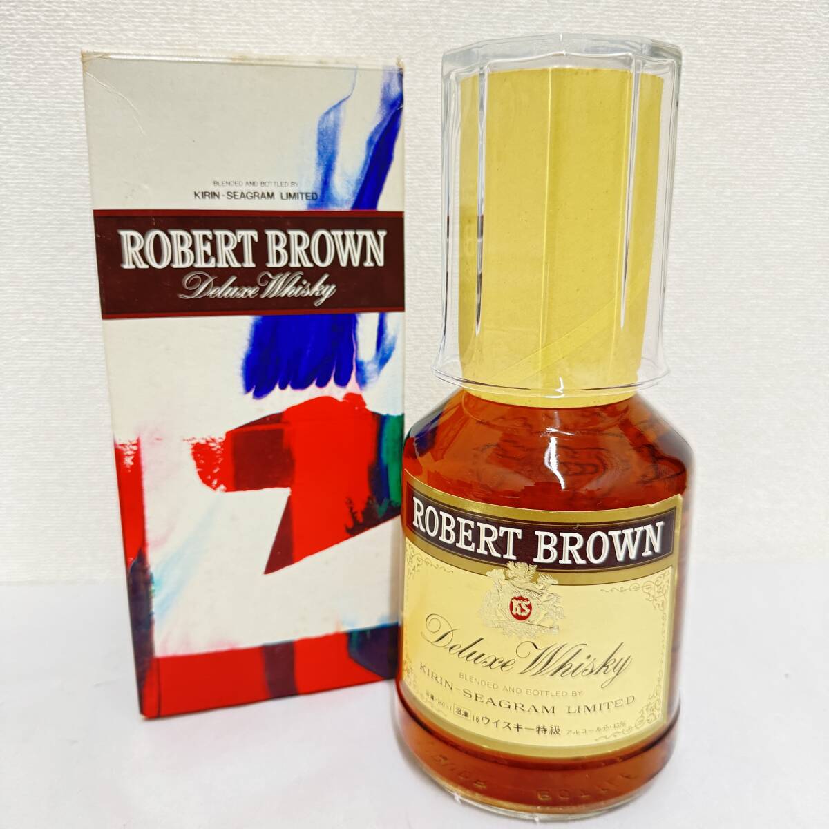 1円〜 ロバート ブラウン ウイスキー 特級 箱 グラス付 760ml 43 1円〜 ロバート ブラウン ウイスキー 特級 箱 グラス付 760ml 43