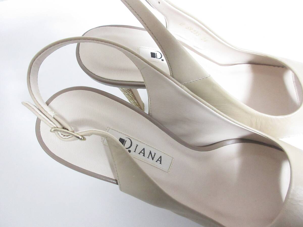 ダイアナ DIANA バックストラップ サンダル ベージュ 24 北7331