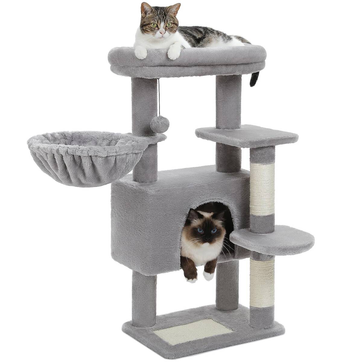 猫タワー スリム サボテン コンパクト 省スペース おしゃれ 据え置き かわいい 人気 多頭飼い ミニ 爪研ぎポール 天然麻紐 キ