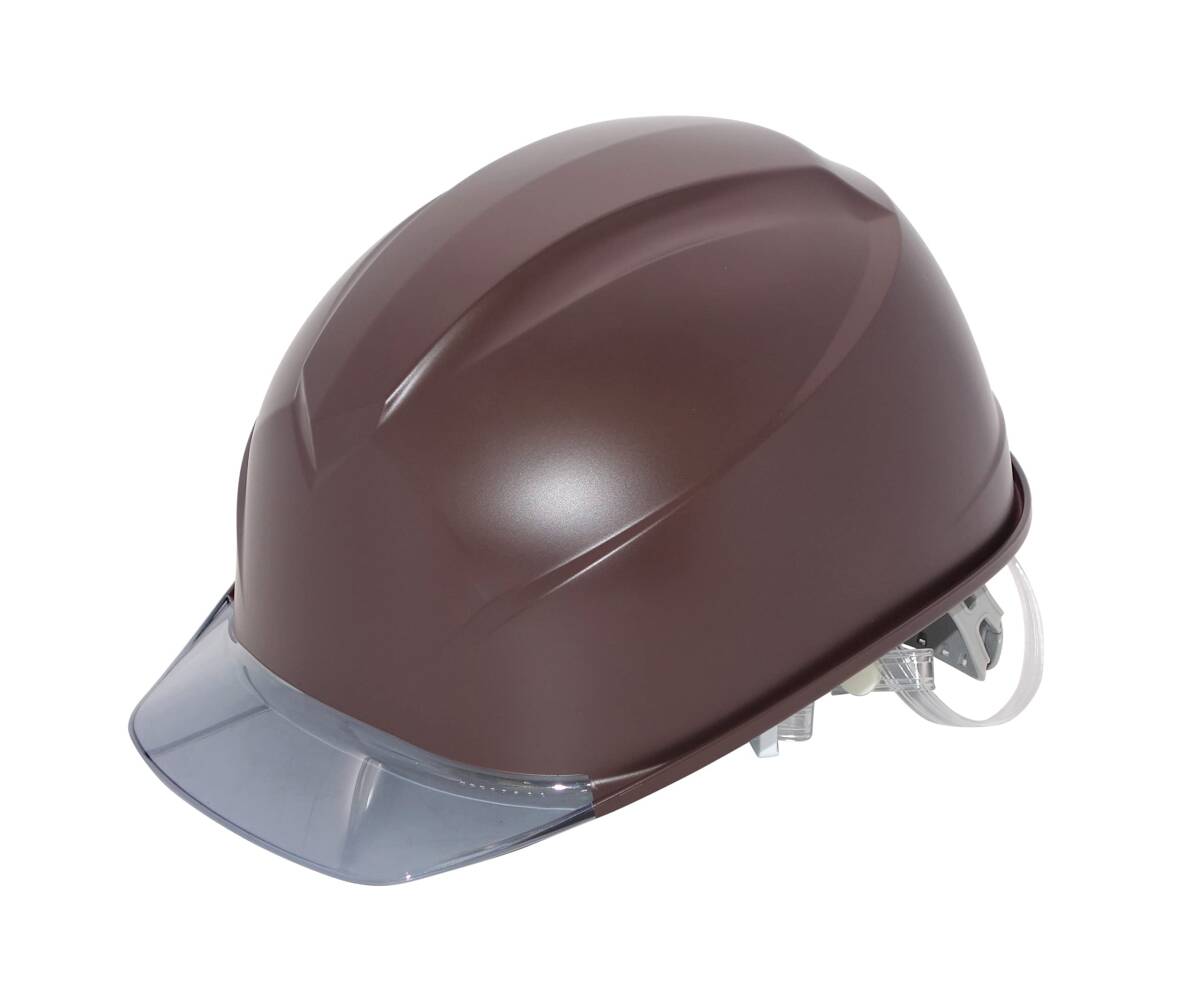 コラボ商品 GranGear x タニザワ 透明アゴひも仕様 ST#123-JZV-V2 透明バイザー:グレー／帽体色:ダークブラ