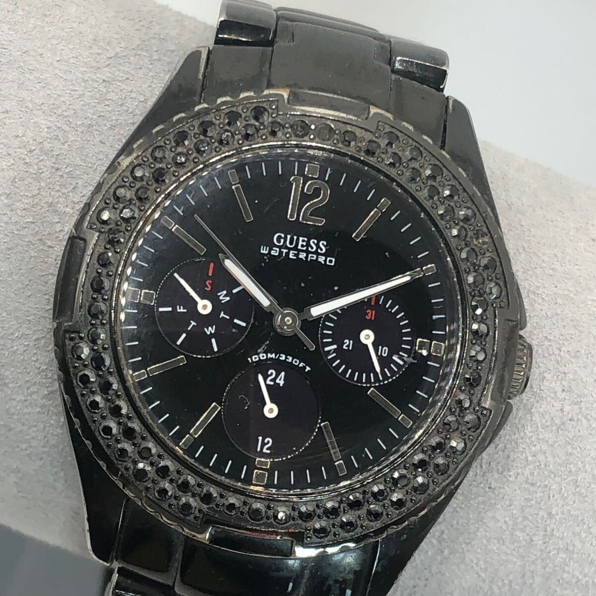 ゲス GUESS WATERPRO 腕時計 G12542L 動作未確認　3針　ラウンド　C-042