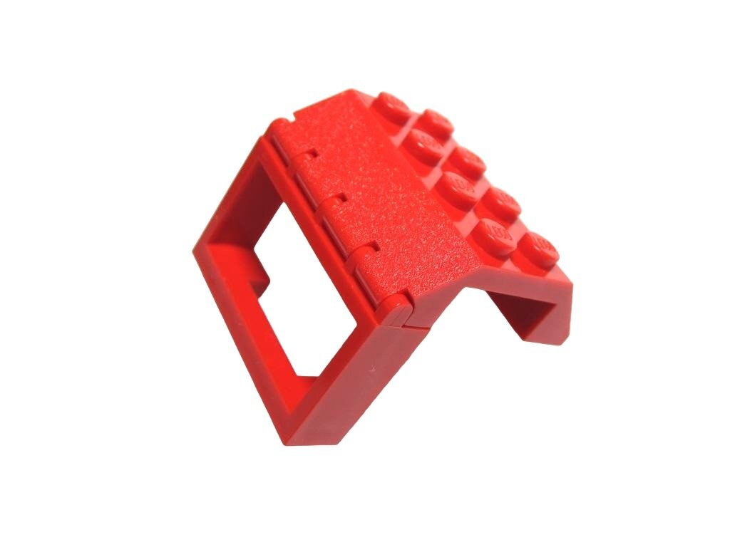 レゴ★年代物！赤色の斜面付特殊ヒンジ（4X4X3・中古品）